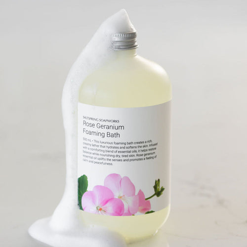 Soak in Something New: Rose Geranium Foaming Bath Has Arrived