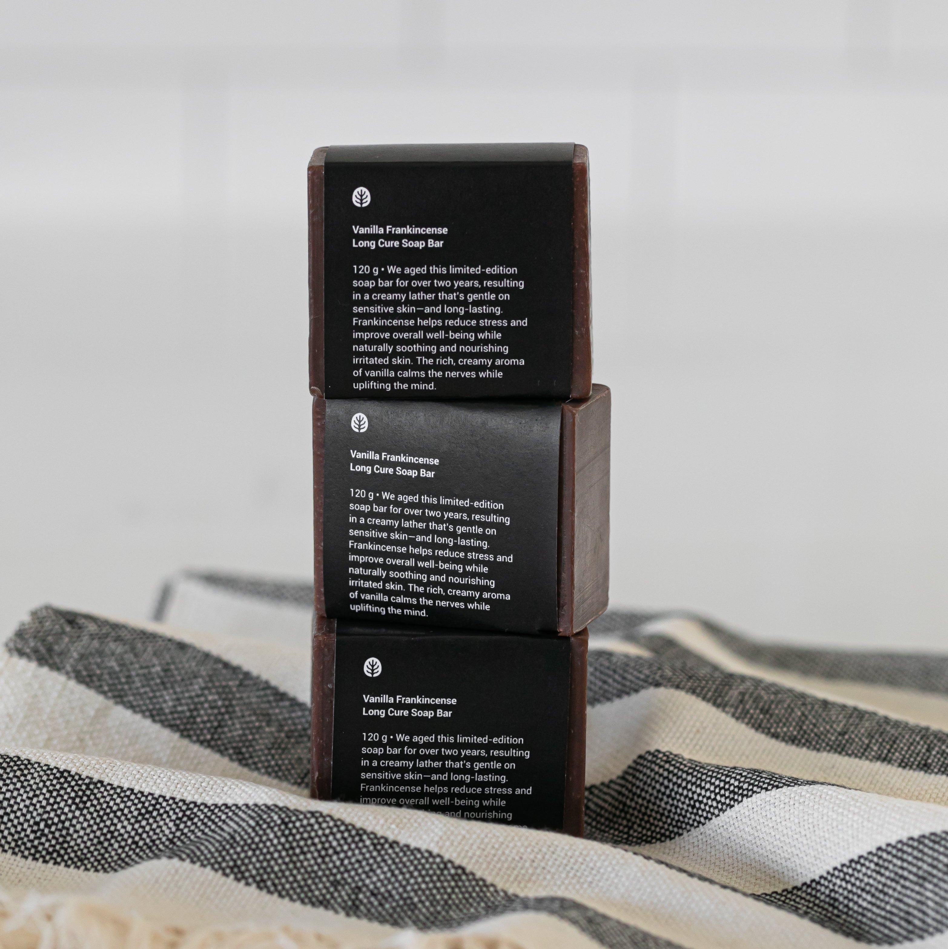 Vanilla Frankincense Long Cure Soap Bar