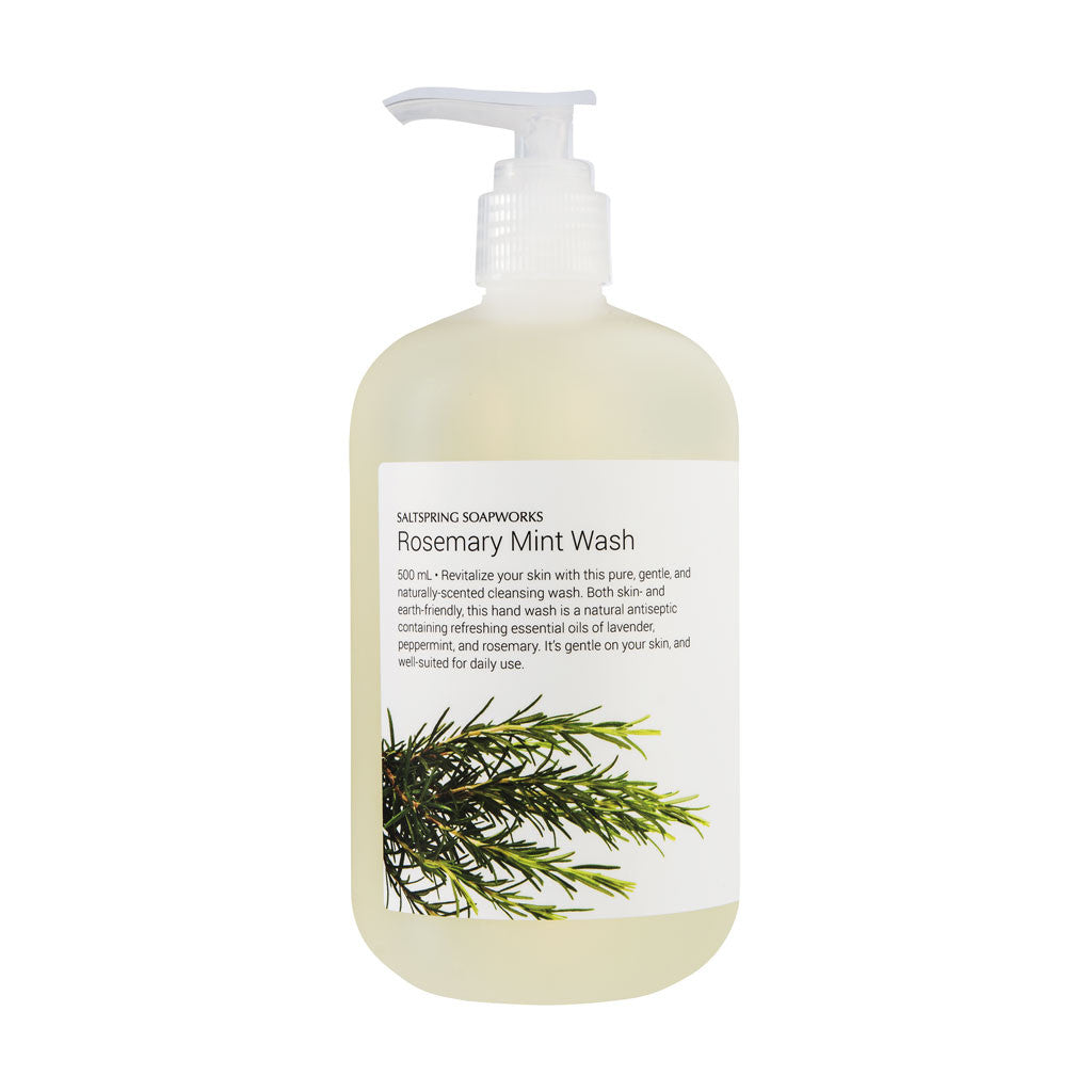 This is the hand wash that started it all, our Rosemary Mint Wash. It's a must try if you're new to the Saltspring product catalog.