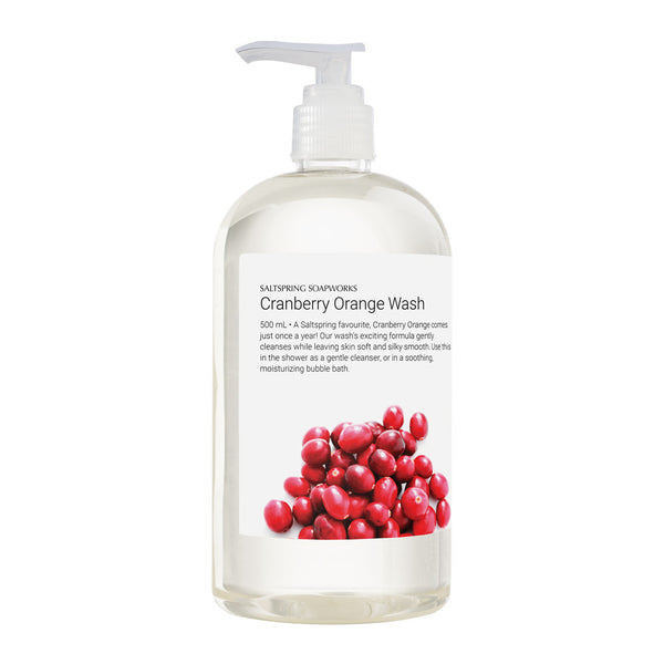 Our Cranberry Orange wash’s exciting formula gently cleanses while leaving skin soft and silky smooth. Use this in the shower as a gentle cleanser, or in a soothing, moisturizing bubble bath.