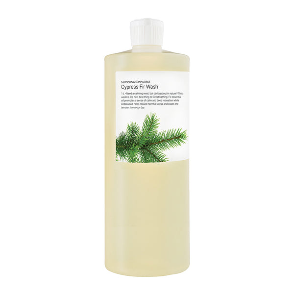 This Cypress Fir wash refill is the next best thing to forest bathing. Fir essential oil promotes a sense of calm and deep relaxation while cedarwood helps reduce harmful stress and eases the tension from your day.
