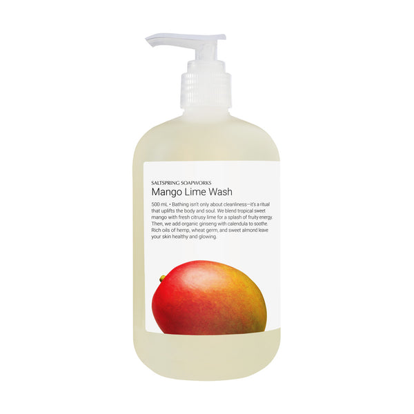 Bathing isn’t only about cleanliness—it’s a ritual that uplifts the body and soul. In this liquid soap, we blend tropical sweet mango with fresh citrusy lime fora splash of fruity energy. 