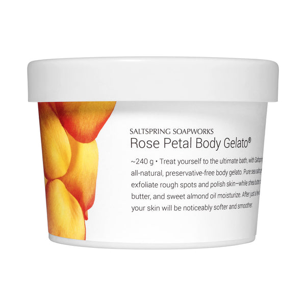 Rose Petal Body Gelato. Y’know what’s better than a bed of roses? A bath of roses. Even better? When those roses live inside Saltspring’s original Body Gelato®. Truth be told, others try to make something similar. That’s OK. Imitation is the sincerest form of flattery definition. But, this is the real deal.