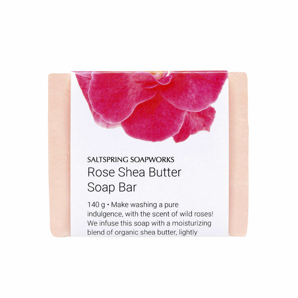 Rose Shea Butter Soap Bar.  This bar’s excellent emollient and hydrating properties help moisturize, revitalize, and fight dryness 