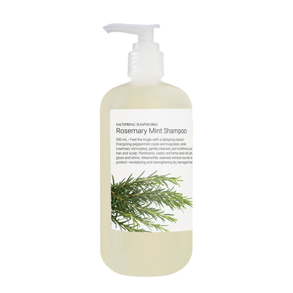 Peppermint is neat. It feels cool and energizing. Rosemary stimulates, making your scalp feel like it’s tingling. It also gently cleanses, and conditions. Oils are important too! Panthenol, castor, and hemp seed oils make your hair look healthy and vibrant. At the same time seaweed extracts nourish and protect.  This shampoo offers a great way to revitalize and strengthen your dry, damaged hair. It’s one of our very favorites.